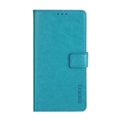 IDEWEI Crazy Horse Texture Folio Flip Leather Protective Phone Case Shell for iPhone 13 Pro Max 6.7 inch