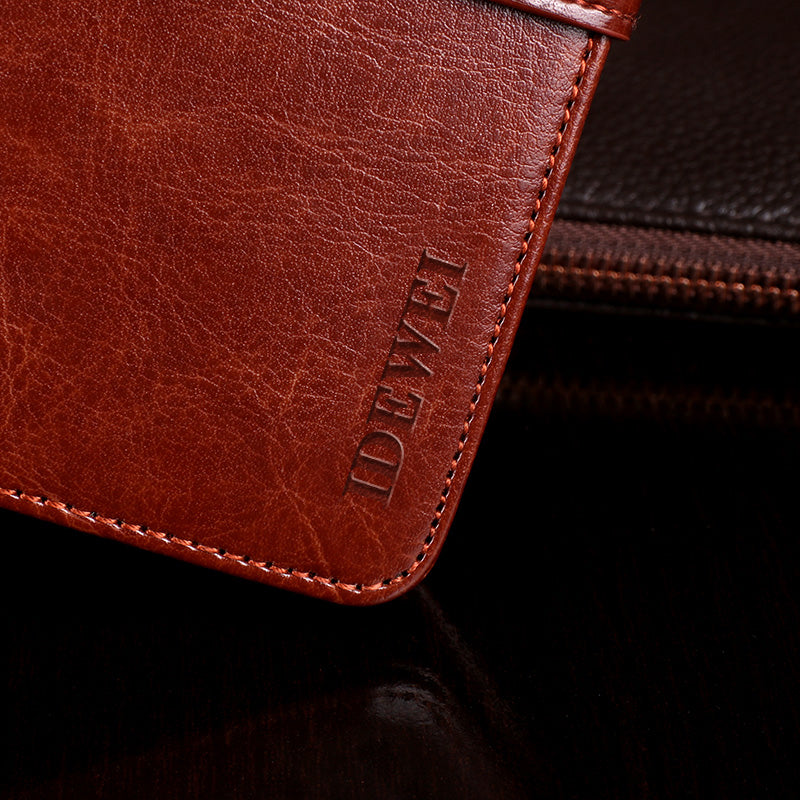 IDEWEI Crazy Horse Texture Folio Flip Leather Protective Phone Case Shell for iPhone 13 Pro Max 6.7 inch