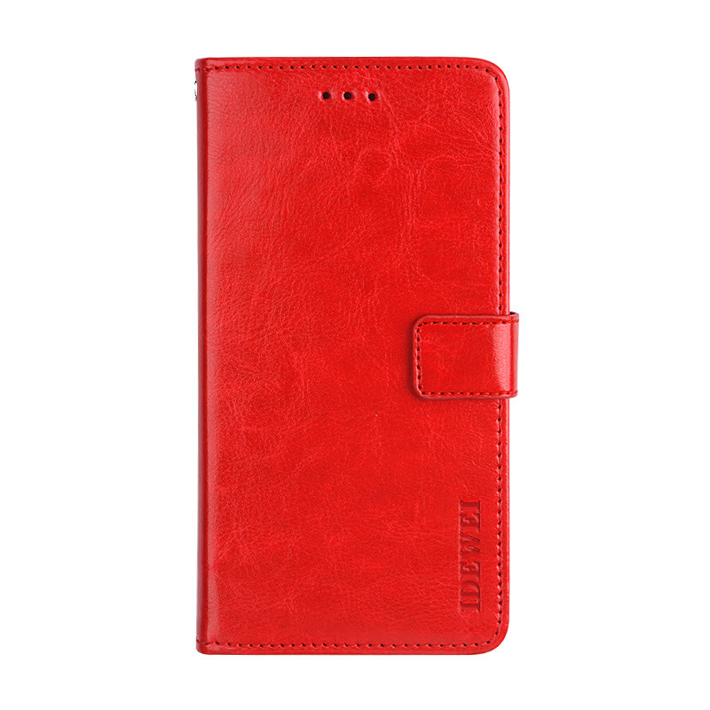IDEWEI Crazy Horse Texture Folio Flip Leather Protective Phone Case Shell for iPhone 13 Pro Max 6.7 inch