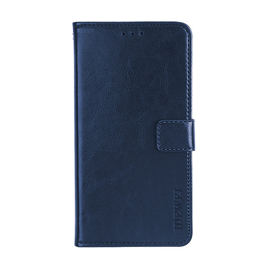 IDEWEI Crazy Horse Texture Folio Flip Leather Protective Phone Case Shell for iPhone 13 Pro Max 6.7 inch