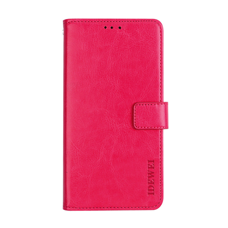 IDEWEI Crazy Horse Texture Folio Flip Leather Protective Phone Case Shell for iPhone 13 Pro Max 6.7 inch