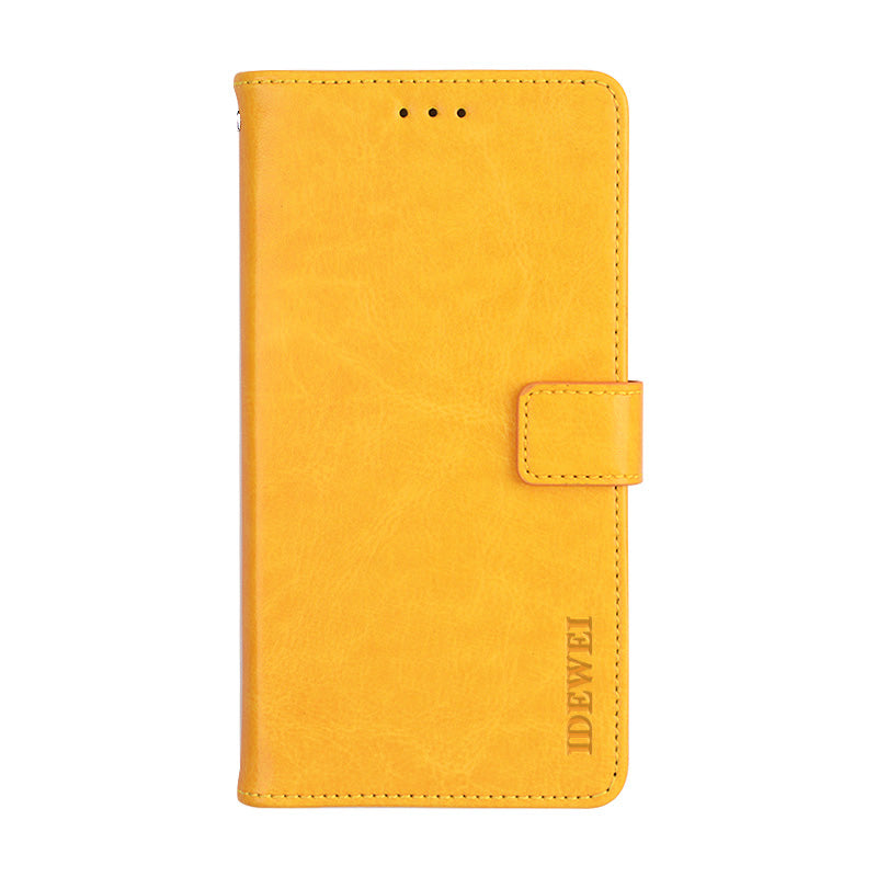 IDEWEI Crazy Horse Texture Folio Flip Leather Protective Phone Case Shell for iPhone 13 Pro Max 6.7 inch