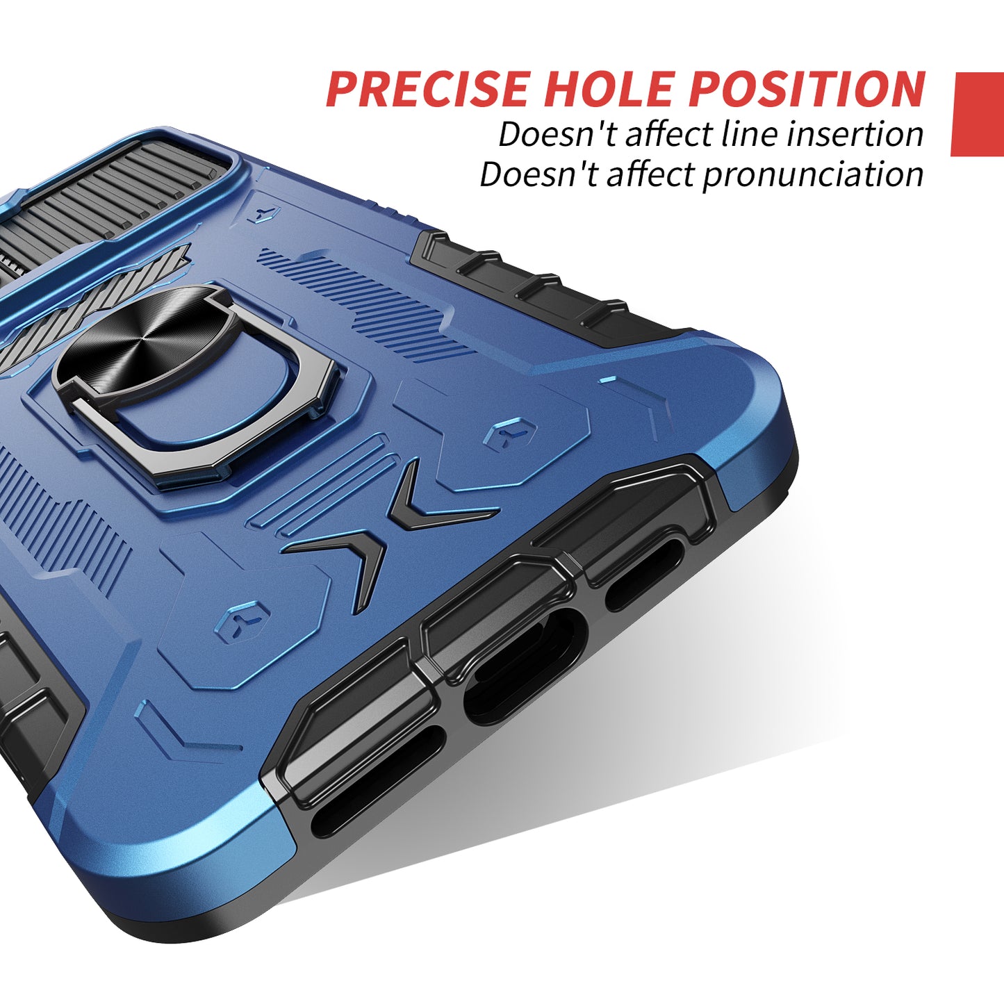 All-round Protection Hard PC + TPU Hybrid Phone Case Cover with Tempered Glass Film Kickstand for iPhone 13 Pro Max 6.7 inch