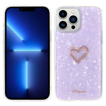 KINGXBAR Rhinestone Decoration Exquisite Epoxy Pattern TPU + PC Hybrid Phone Cover Case for iPhone 13 Pro 6.1 inch