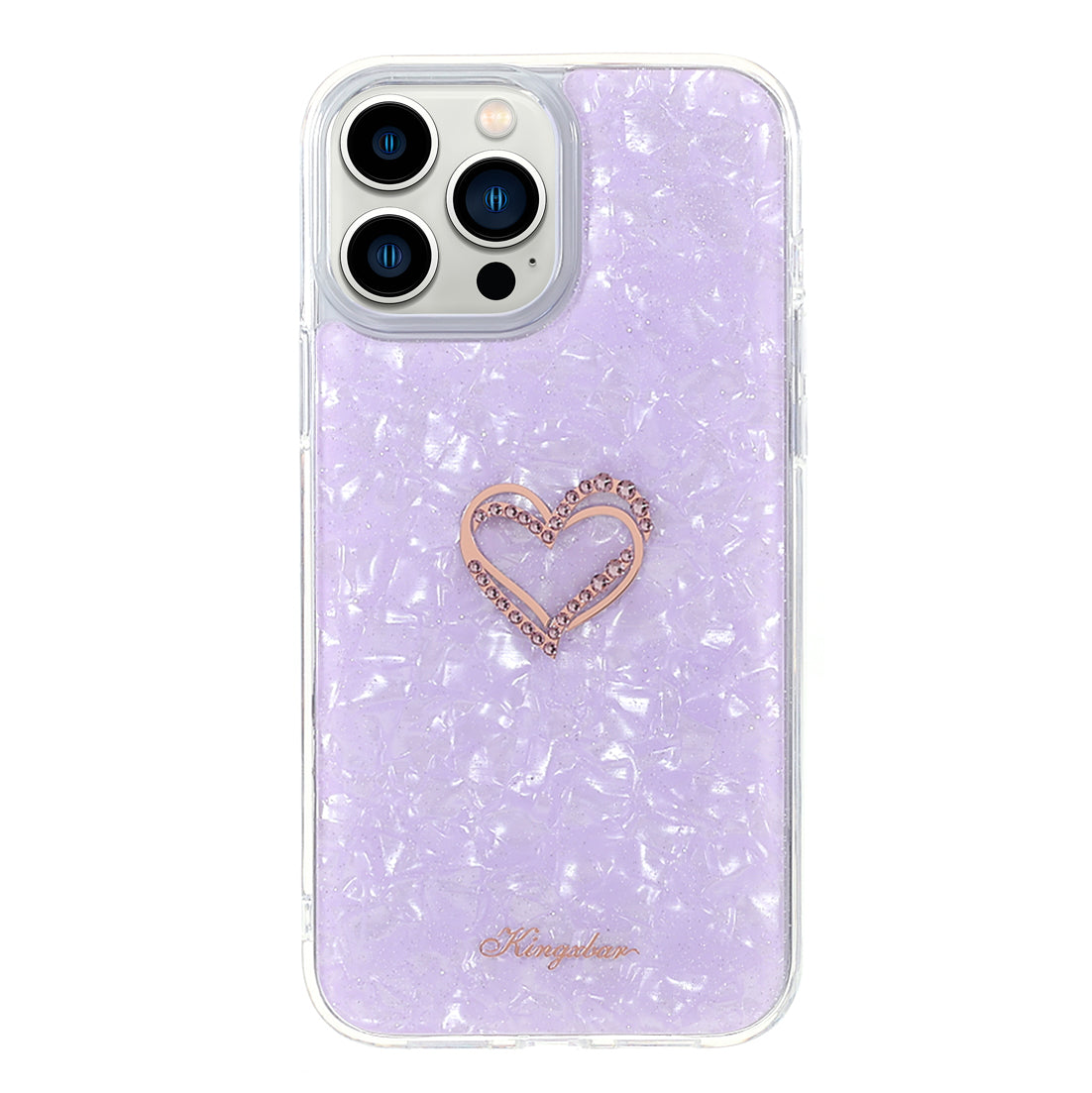 KINGXBAR Rhinestone Decoration Exquisite Epoxy Pattern TPU + PC Hybrid Phone Cover Case for iPhone 13 Pro 6.1 inch
