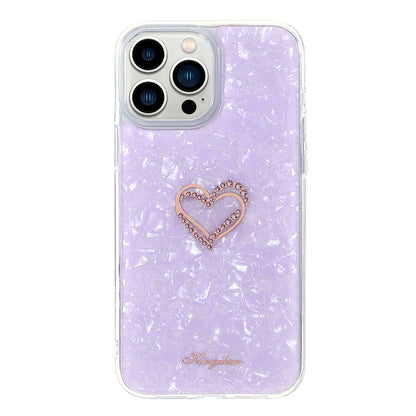 KINGXBAR Rhinestone Decoration Exquisite Epoxy Pattern TPU + PC Hybrid Phone Cover Case for iPhone 13 Pro 6.1 inch