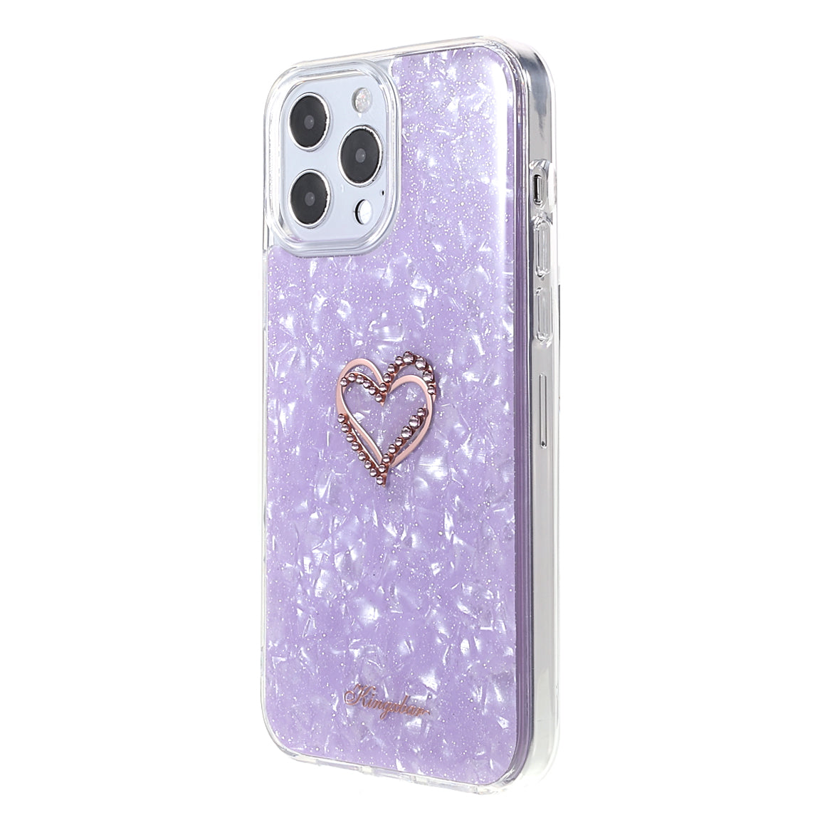 KINGXBAR Rhinestone Decoration Exquisite Epoxy Pattern TPU + PC Hybrid Phone Cover Case for iPhone 13 Pro 6.1 inch