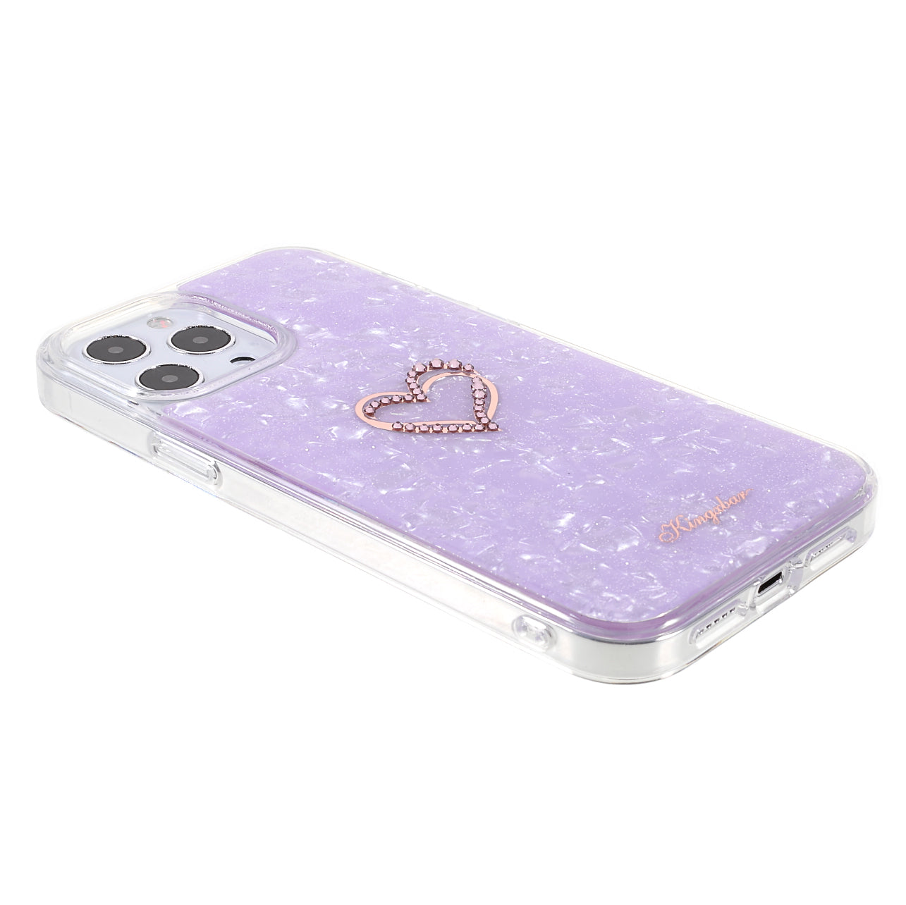 KINGXBAR Rhinestone Decoration Exquisite Epoxy Pattern TPU + PC Hybrid Phone Cover Case for iPhone 13 Pro 6.1 inch