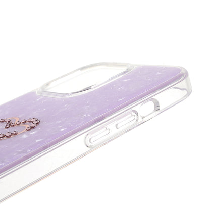 KINGXBAR Rhinestone Decoration Exquisite Epoxy Pattern TPU + PC Hybrid Phone Cover Case for iPhone 13 Pro 6.1 inch