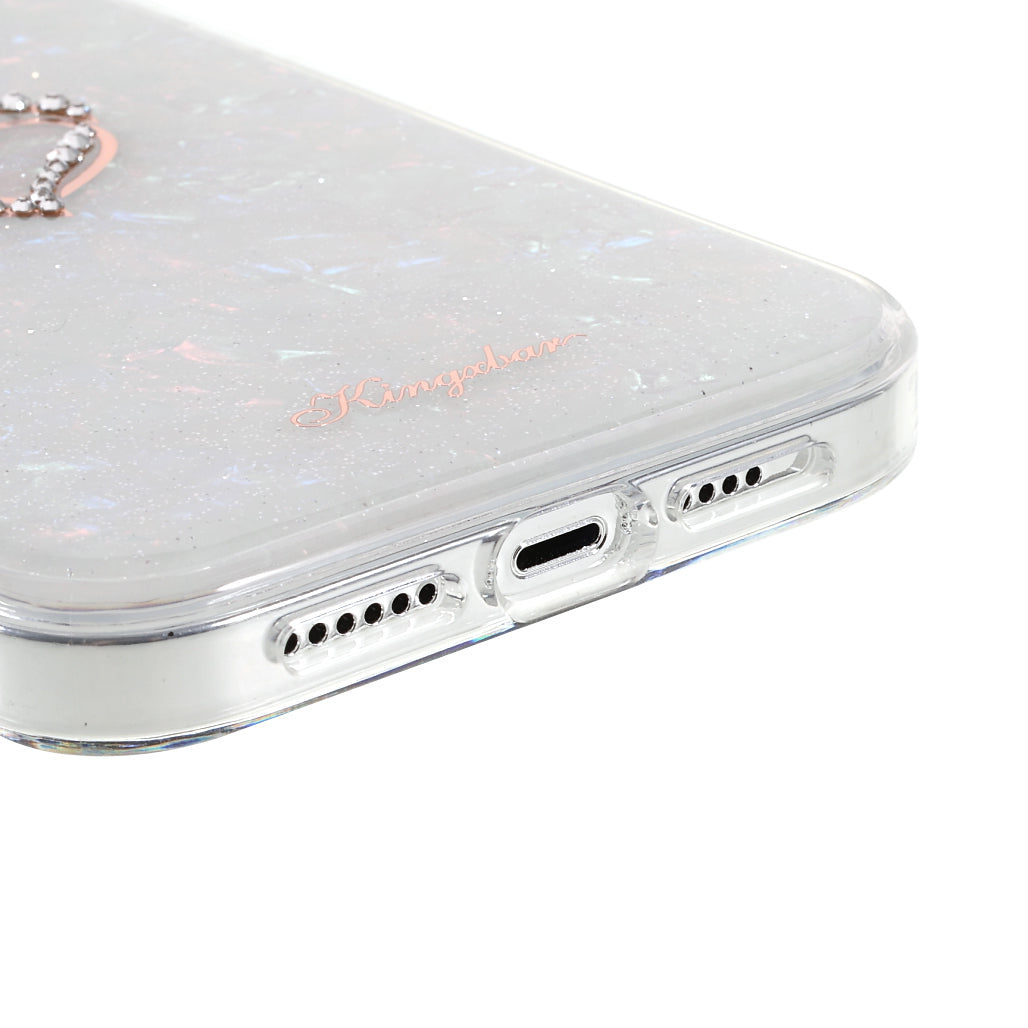 KINGXBAR Rhinestone Decoration Exquisite Epoxy Pattern TPU + PC Hybrid Phone Cover Case for iPhone 13 Pro 6.1 inch