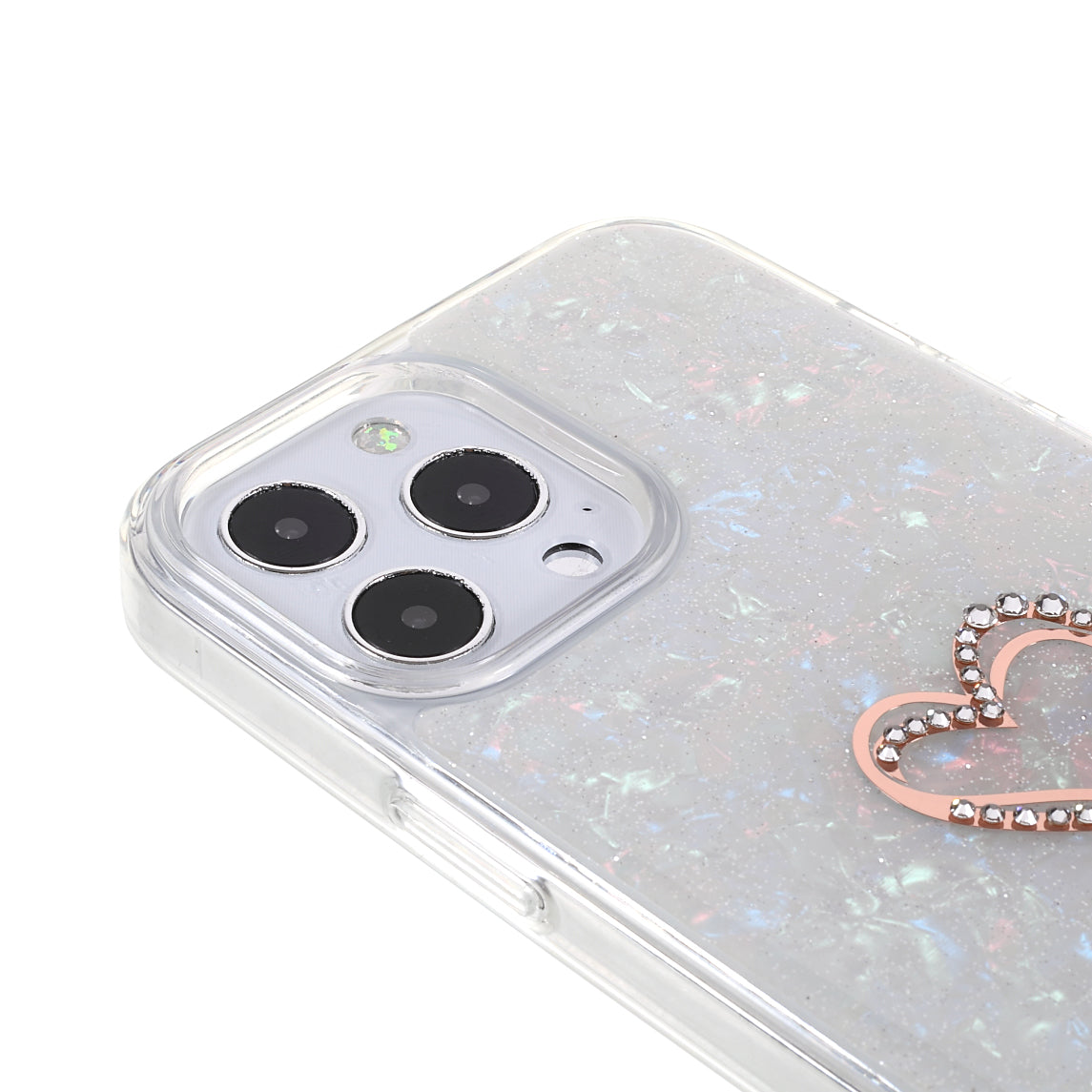 KINGXBAR Rhinestone Decoration Exquisite Epoxy Pattern TPU + PC Hybrid Phone Cover Case for iPhone 13 Pro 6.1 inch