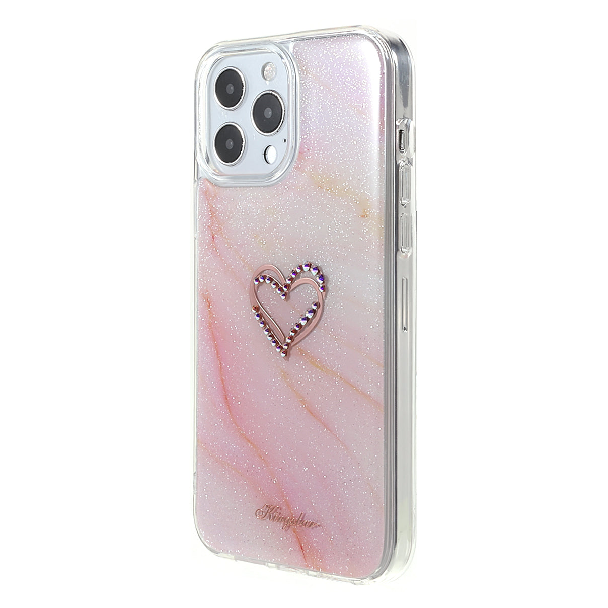 KINGXBAR Exquisite Epoxy Pattern Drop-Resistant TPU + PC Hybrid Phone Cover Case for iPhone 13 Pro Max 6.7 inch