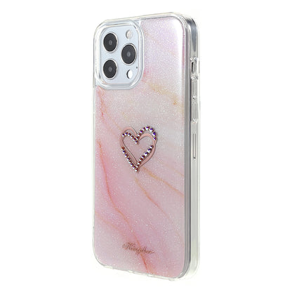 KINGXBAR Exquisite Epoxy Pattern Drop-Resistant TPU + PC Hybrid Phone Cover Case for iPhone 13 Pro Max 6.7 inch