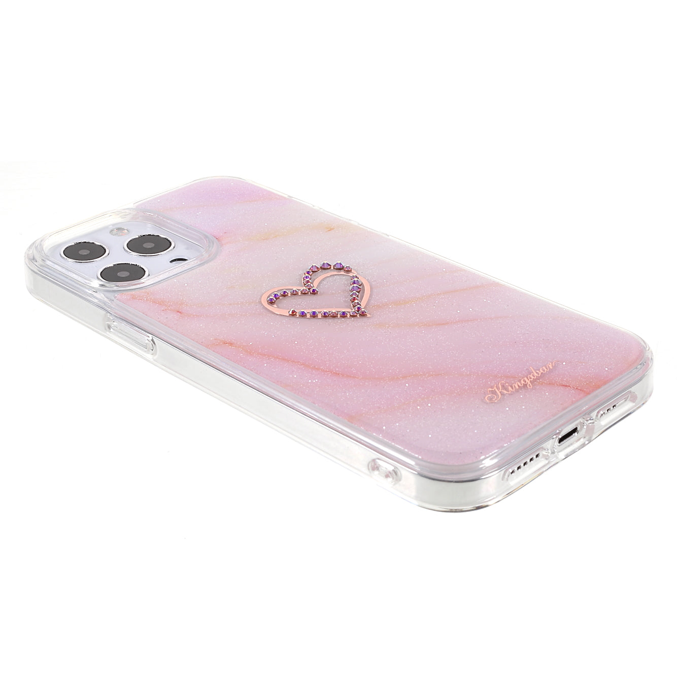 KINGXBAR Exquisite Epoxy Pattern Drop-Resistant TPU + PC Hybrid Phone Cover Case for iPhone 13 Pro Max 6.7 inch