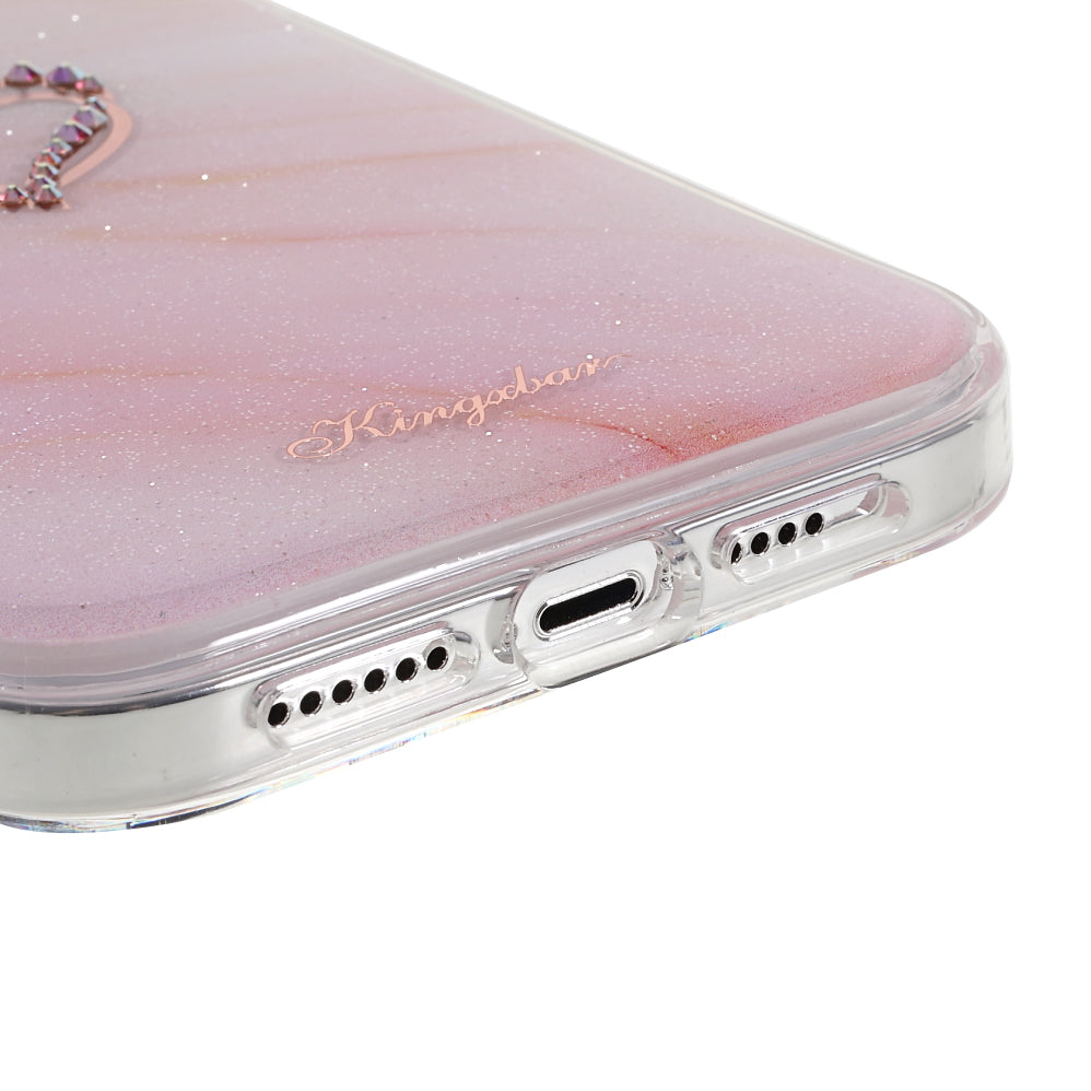 KINGXBAR Exquisite Epoxy Pattern Drop-Resistant TPU + PC Hybrid Phone Cover Case for iPhone 13 Pro Max 6.7 inch