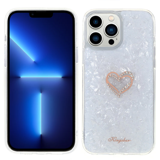 KINGXBAR Exquisite Epoxy Pattern Drop-Resistant TPU + PC Hybrid Phone Cover Case for iPhone 13 Pro Max 6.7 inch