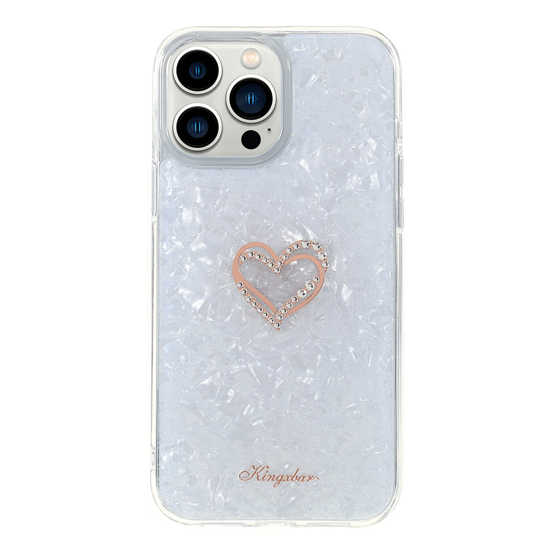 KINGXBAR Exquisite Epoxy Pattern Drop-Resistant TPU + PC Hybrid Phone Cover Case for iPhone 13 Pro Max 6.7 inch
