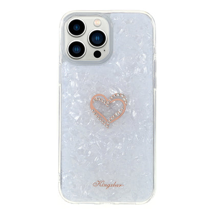KINGXBAR Exquisite Epoxy Pattern Drop-Resistant TPU + PC Hybrid Phone Cover Case for iPhone 13 Pro Max 6.7 inch