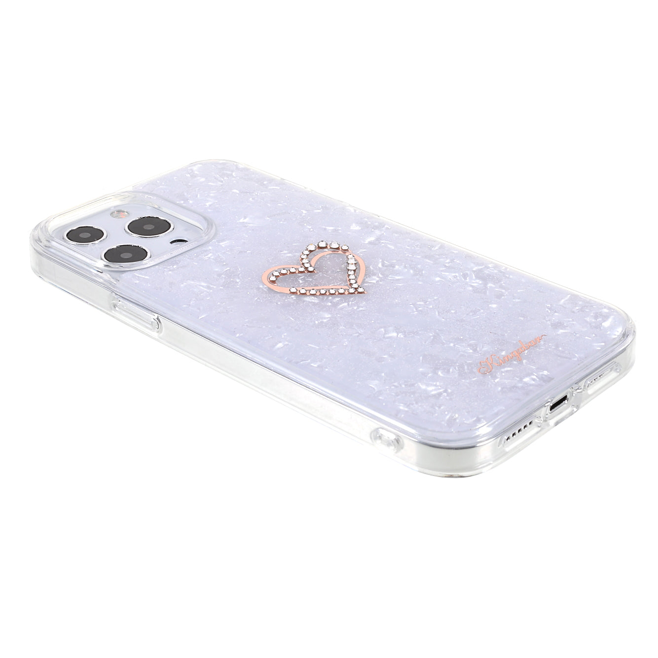 KINGXBAR Exquisite Epoxy Pattern Drop-Resistant TPU + PC Hybrid Phone Cover Case for iPhone 13 Pro Max 6.7 inch
