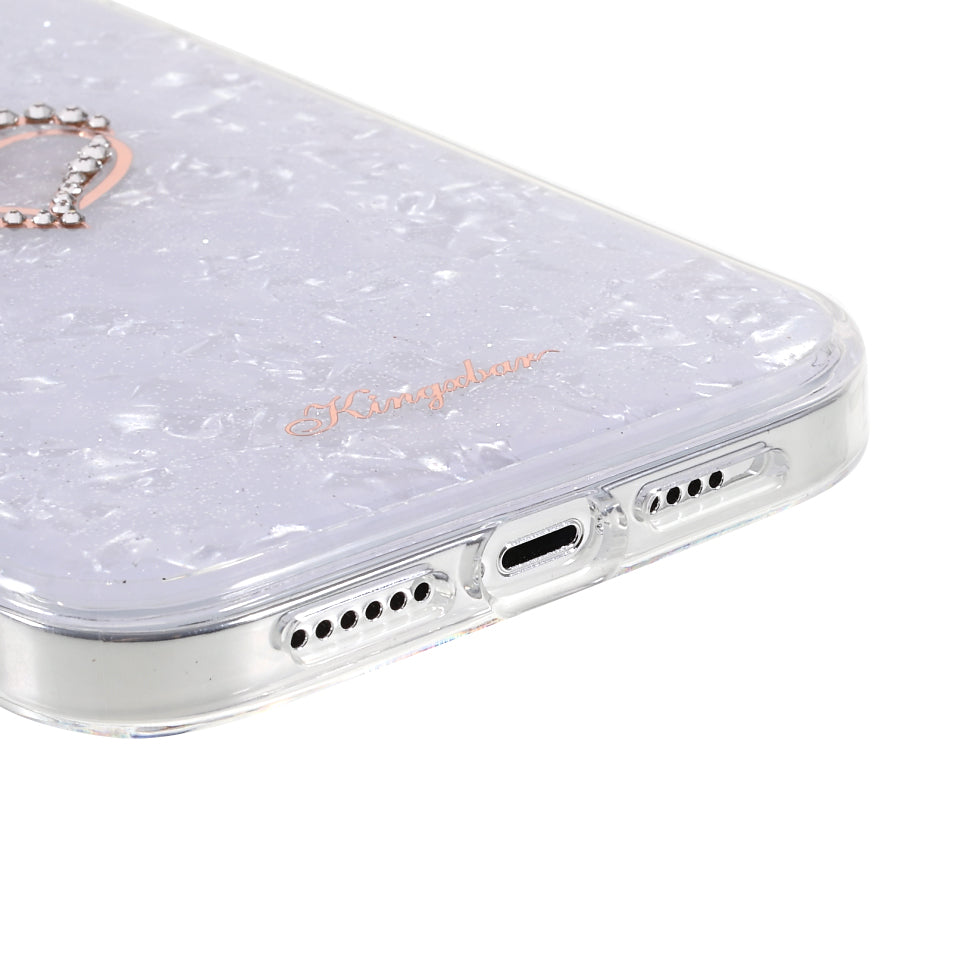 KINGXBAR Exquisite Epoxy Pattern Drop-Resistant TPU + PC Hybrid Phone Cover Case for iPhone 13 Pro Max 6.7 inch