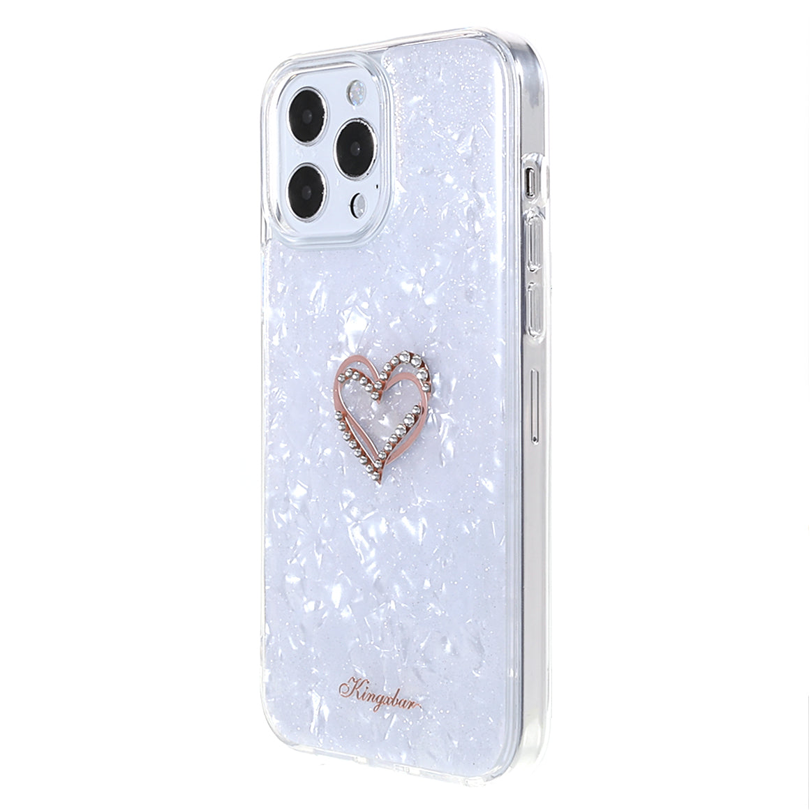 KINGXBAR Exquisite Epoxy Pattern Drop-Resistant TPU + PC Hybrid Phone Cover Case for iPhone 13 Pro Max 6.7 inch