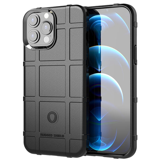 Rugged Square Grid Design Shock-proof TPU Phone Back Case Protector for iPhone 13 Pro Max 6.7 inch