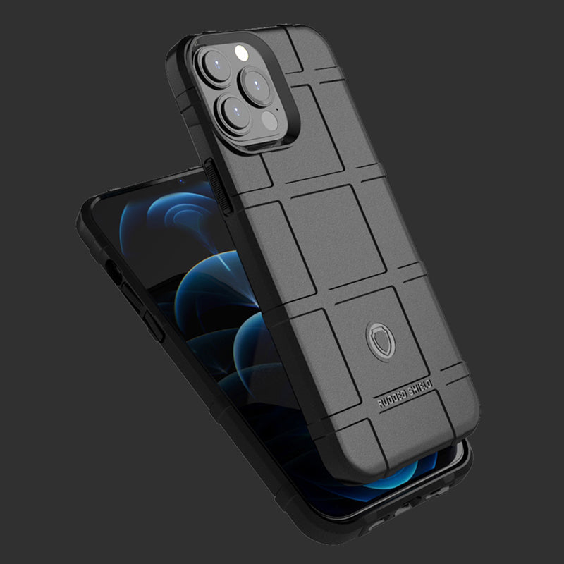 Rugged Square Grid Design Shock-proof TPU Phone Back Case Protector for iPhone 13 Pro Max 6.7 inch