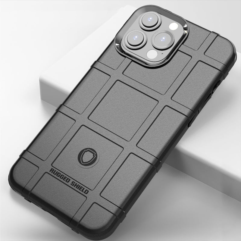 Rugged Square Grid Design Shock-proof TPU Mobile Phone Back Case for iPhone 13 Pro 6.1 inch