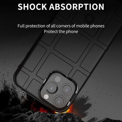 Rugged Square Grid Design Shock-proof TPU Mobile Phone Back Case for iPhone 13 Pro 6.1 inch