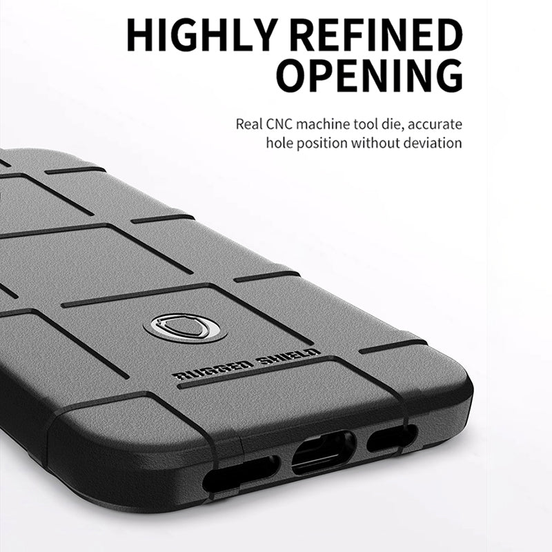 Rugged Square Grid Design Shock-proof TPU Mobile Phone Back Case for iPhone 13 Pro 6.1 inch