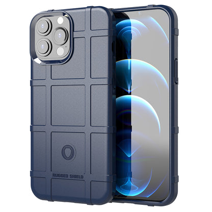 Rugged Square Grid Design Shock-proof TPU Mobile Phone Back Case for iPhone 13 Pro 6.1 inch