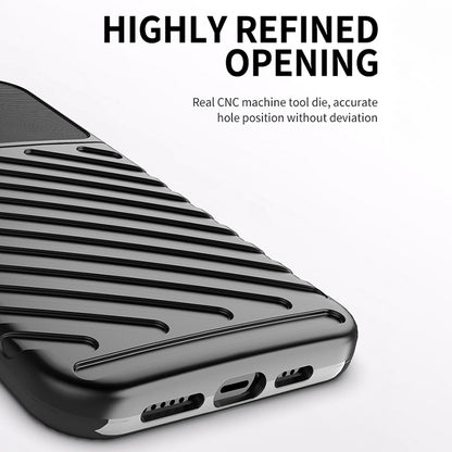 Thunder Series Twill Texture TPU Thicken Cell Phone Back Case for iPhone 13 Pro Max 6.7 inch