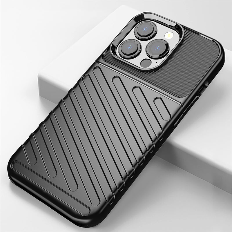 Thunder Series Twill Texture Soft TPU Anti-drop Phone Case Cover for iPhone 13 Pro 6.1 inch