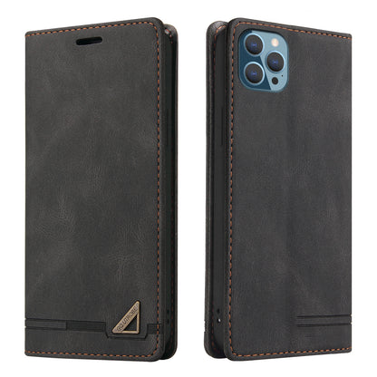 GQ.UTROBE 008 Series Full-Protective Leather Phone Auto-Absorbed Shell Case with RFID Blocking Technology for iPhone 13 Pro Max 6.7 inch