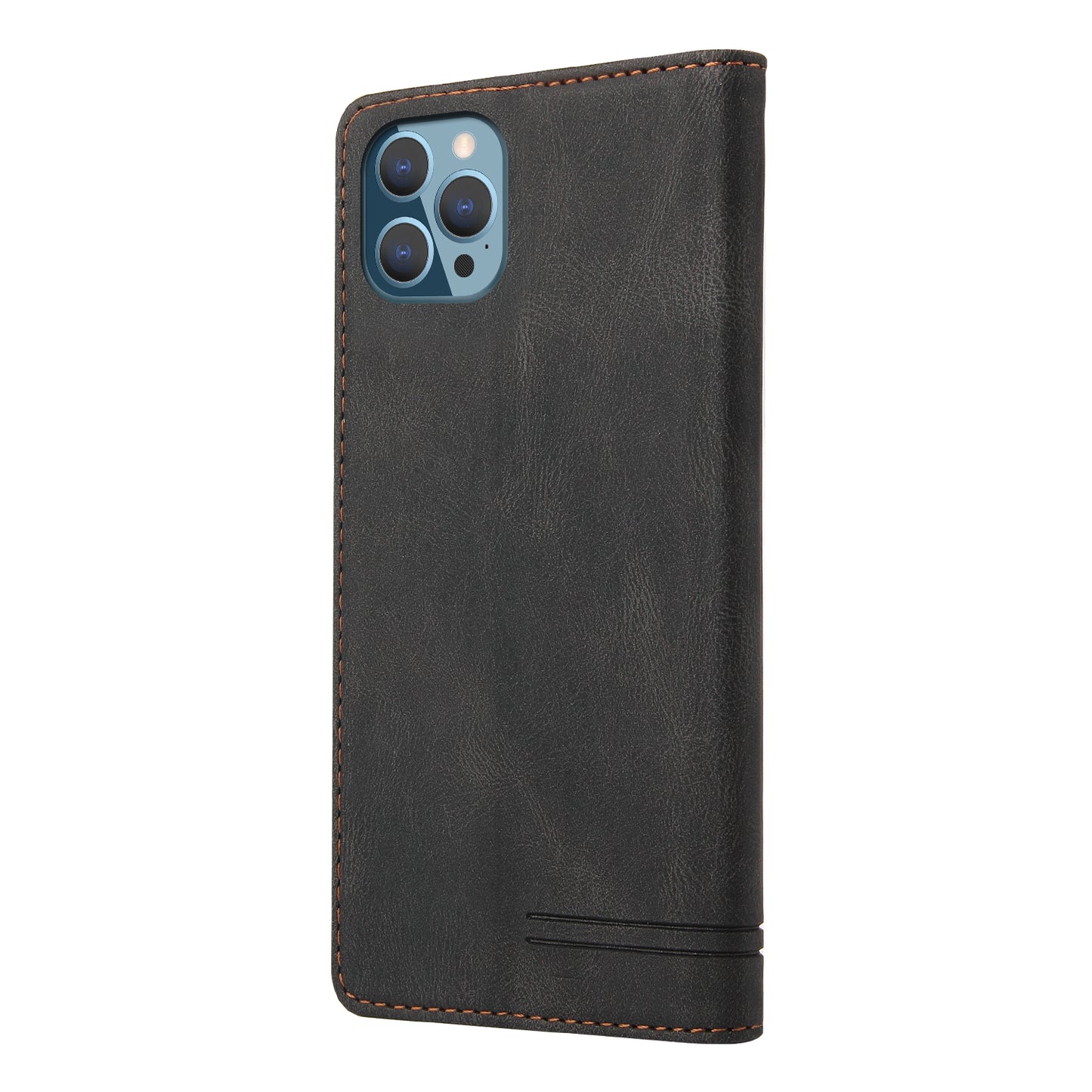 GQ.UTROBE 008 Series Full-Protective Leather Phone Auto-Absorbed Shell Case with RFID Blocking Technology for iPhone 13 Pro Max 6.7 inch