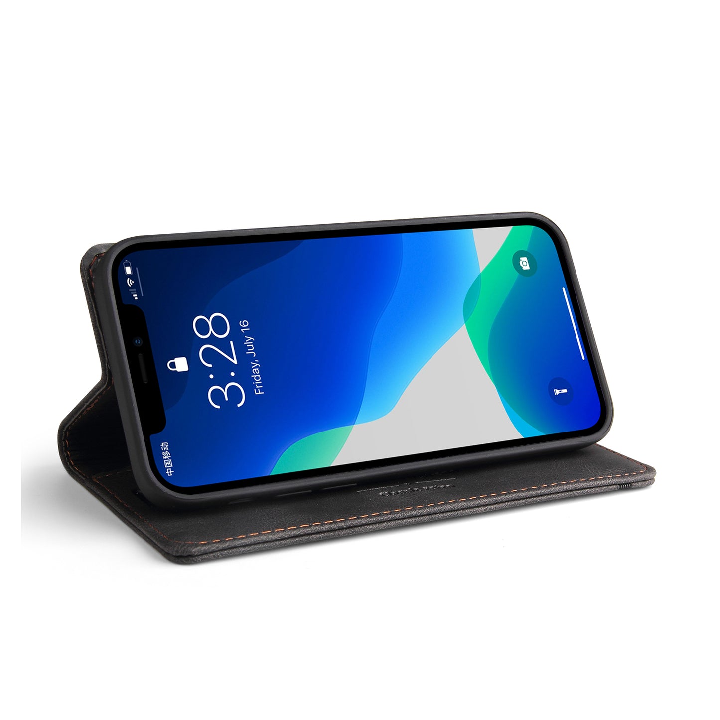 GQ.UTROBE 008 Series Full-Protective Leather Phone Auto-Absorbed Shell Case with RFID Blocking Technology for iPhone 13 Pro Max 6.7 inch