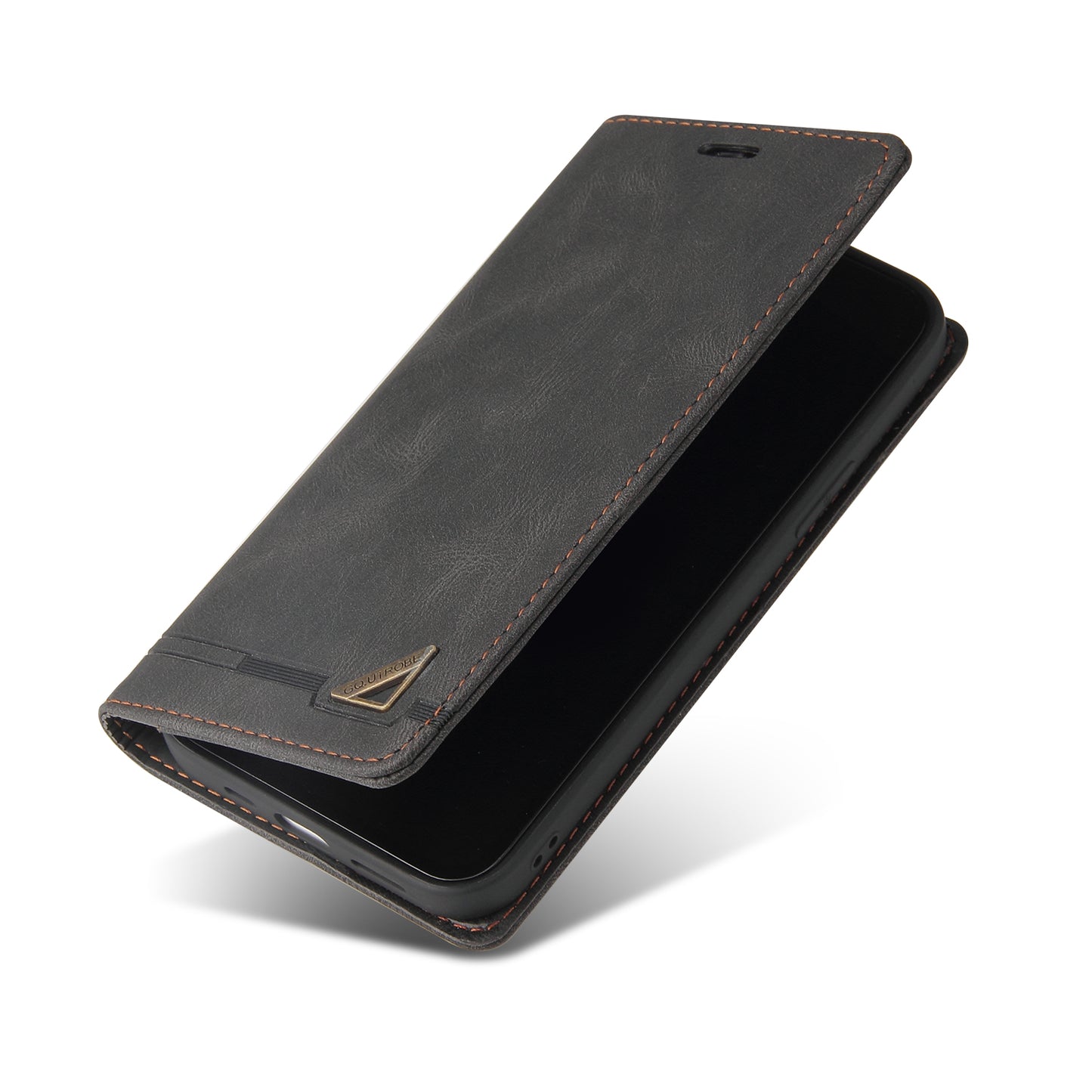GQ.UTROBE 008 Series Full-Protective Leather Phone Auto-Absorbed Shell Case with RFID Blocking Technology for iPhone 13 Pro Max 6.7 inch