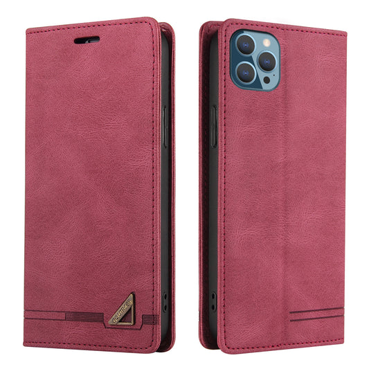 GQ.UTROBE 008 Series Full-Protective Leather Phone Auto-Absorbed Shell Case with RFID Blocking Technology for iPhone 13 Pro Max 6.7 inch