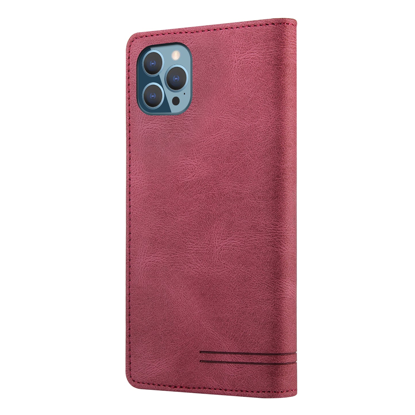 GQ.UTROBE 008 Series Full-Protective Leather Phone Auto-Absorbed Shell Case with RFID Blocking Technology for iPhone 13 Pro Max 6.7 inch