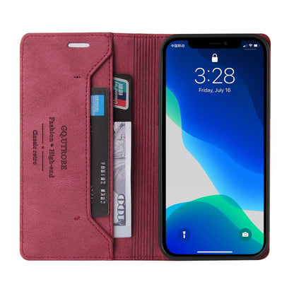 GQ.UTROBE 008 Series Full-Protective Leather Phone Auto-Absorbed Shell Case with RFID Blocking Technology for iPhone 13 Pro Max 6.7 inch