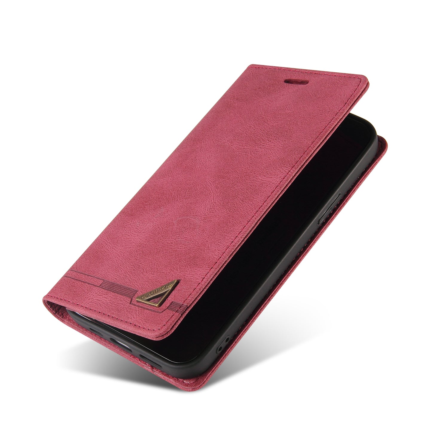 GQ.UTROBE 008 Series Full-Protective Leather Phone Auto-Absorbed Shell Case with RFID Blocking Technology for iPhone 13 Pro Max 6.7 inch