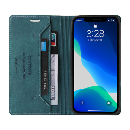 GQ.UTROBE 008 Series Full-Protective Leather Phone Auto-Absorbed Shell Case with RFID Blocking Technology for iPhone 13 Pro Max 6.7 inch