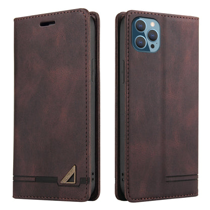 GQ.UTROBE 008 Series Full-Protective Leather Phone Auto-Absorbed Shell Case with RFID Blocking Technology for iPhone 13 Pro Max 6.7 inch