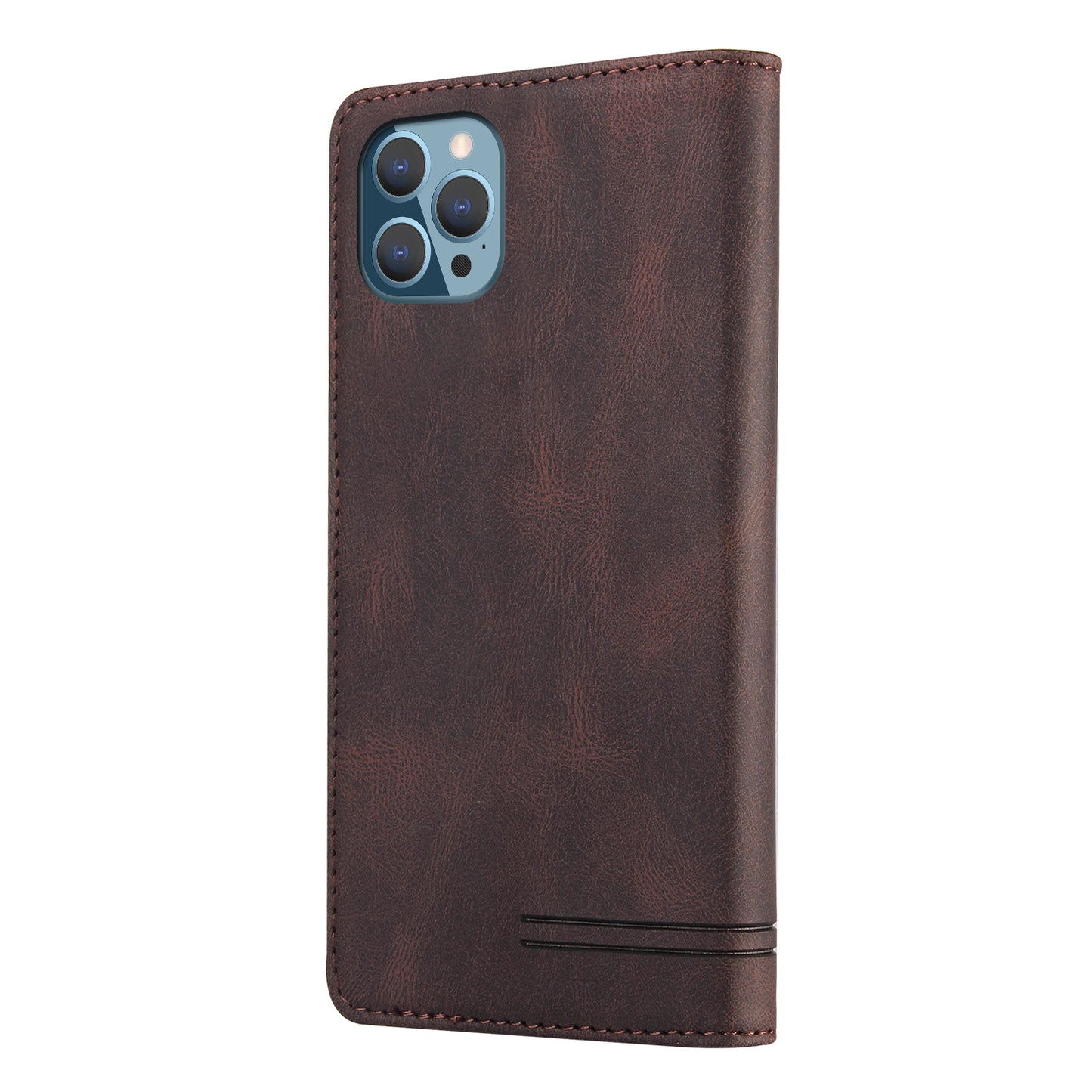 GQ.UTROBE 008 Series Full-Protective Leather Phone Auto-Absorbed Shell Case with RFID Blocking Technology for iPhone 13 Pro Max 6.7 inch