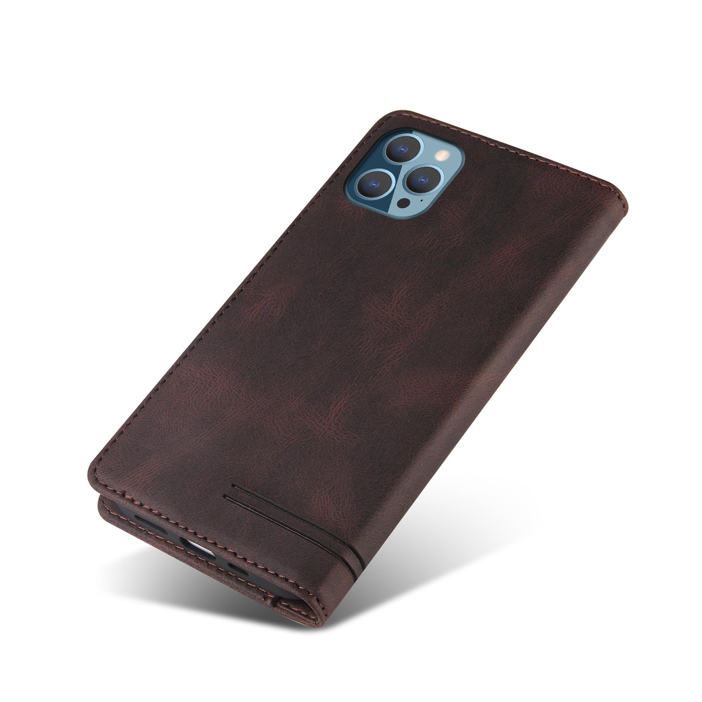 GQ.UTROBE 008 Series Full-Protective Leather Phone Auto-Absorbed Shell Case with RFID Blocking Technology for iPhone 13 Pro Max 6.7 inch