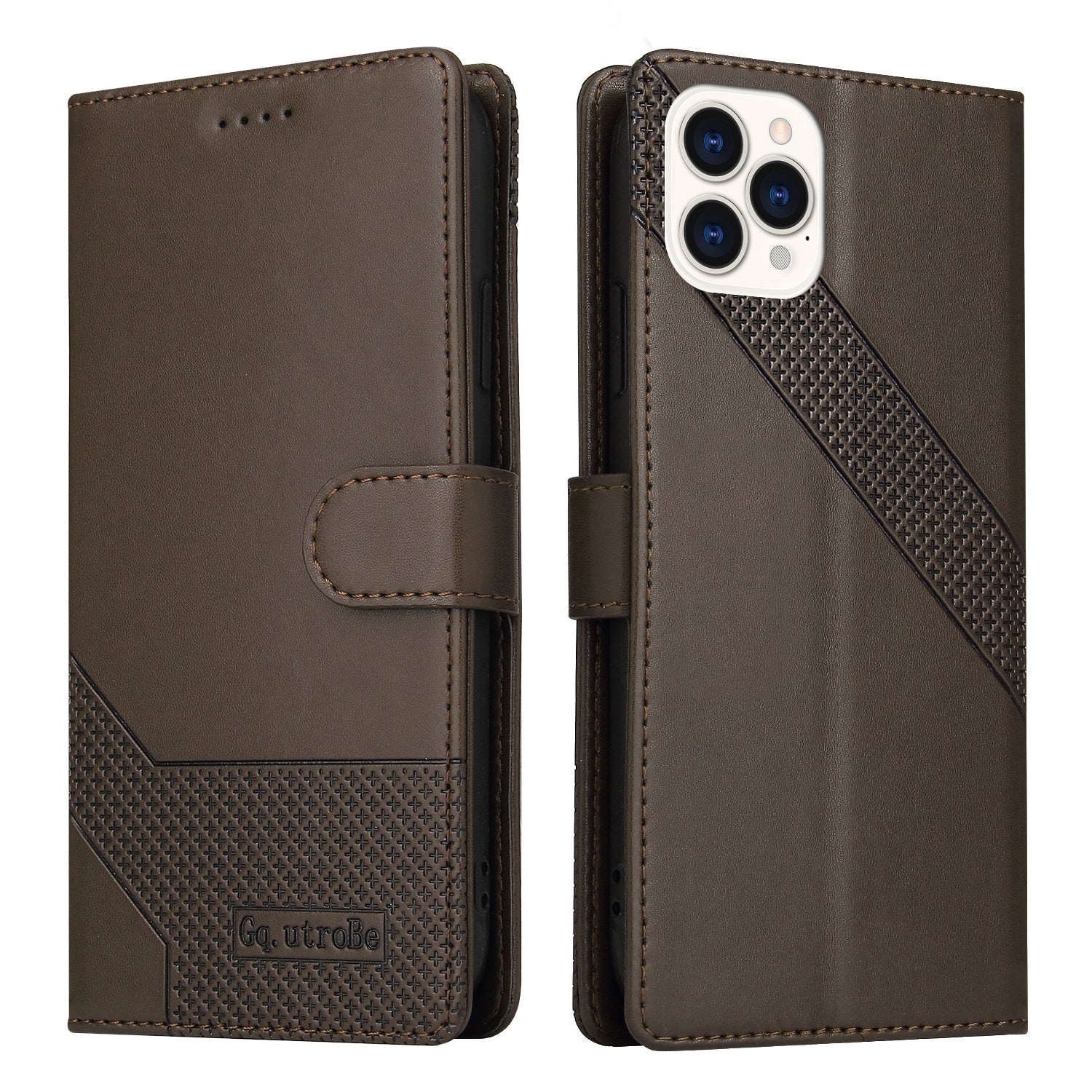 GQ.UTROBE 009 Series For iPhone 13 Pro Max 6.7 inch Quality Leather Phone Wallet Cover Case