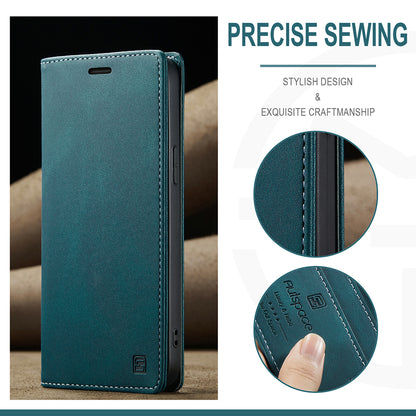 AUTSPACE A01 Series Retro Matte Leather Wallet Case with RFID Blocking Stand Flip Magnetic Cover for iPhone 13 Pro Max 6.7 inch