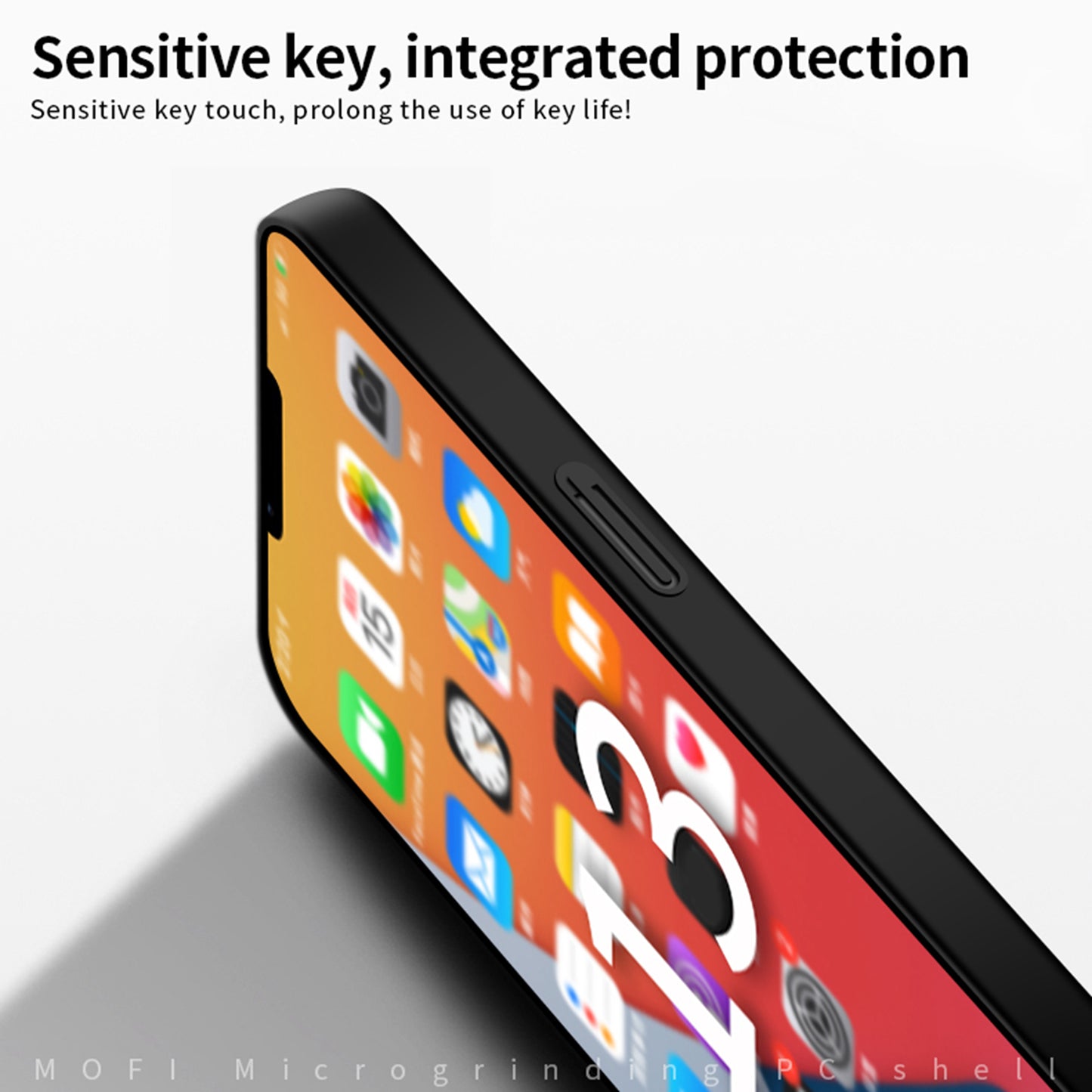 MOFI Shield Slim Frosted Finish Surface Hard Plastic Cell Phone Back Case Protector for iPhone 13 Pro Max 6.7 inch