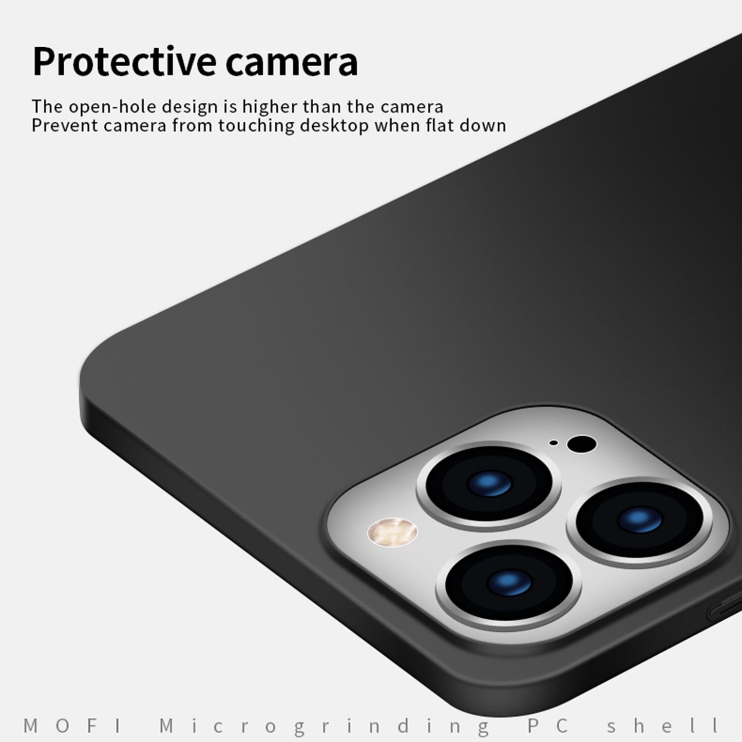 MOFI Shield Slim Frosted Finish Surface Hard Plastic Cell Phone Back Case Protector for iPhone 13 Pro Max 6.7 inch