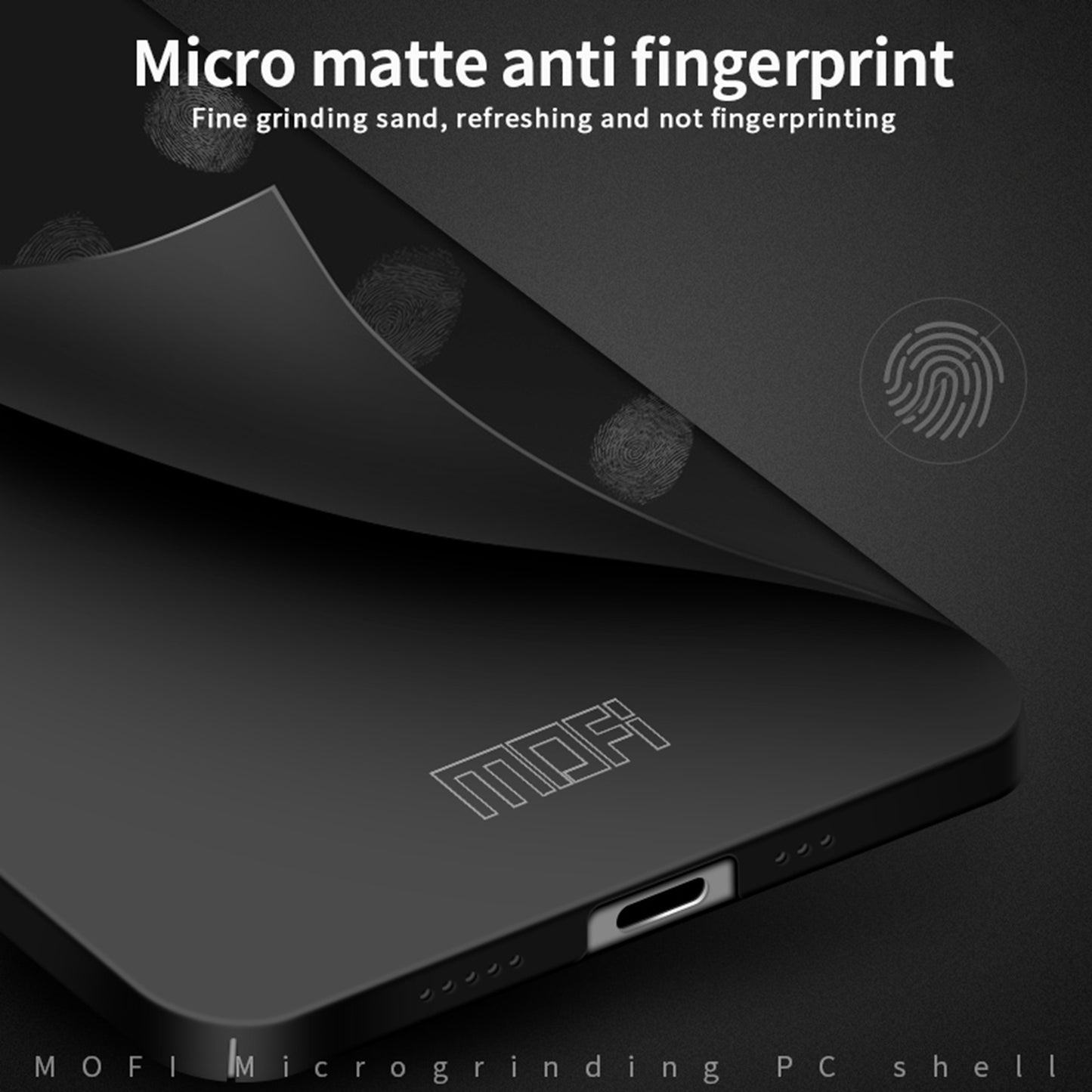 MOFI Shield Slim Frosted Finish Surface Hard Plastic Cell Phone Back Case Protector for iPhone 13 Pro Max 6.7 inch